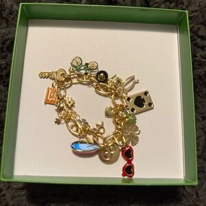 kate spade Gold Charm Bracelet with Multicolor Accents